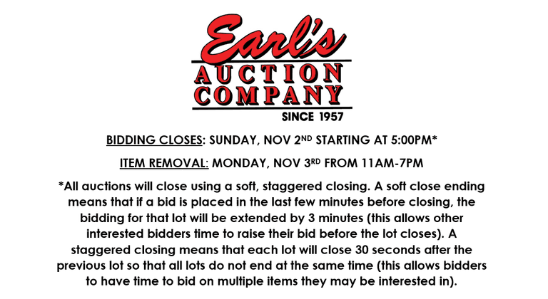 ENDS SUNDAY! ONLINE AUCTION 10/29-11/2 (YELLOW)