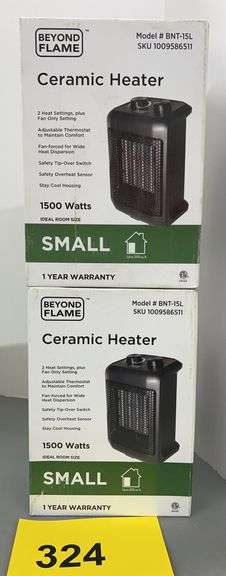 (2) BEYOND FLAME CERAMIC HEATERS IN BOXES