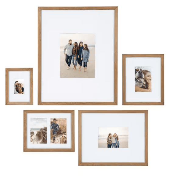 5PC GALLERY PICTURE FRAME SET IN BOX