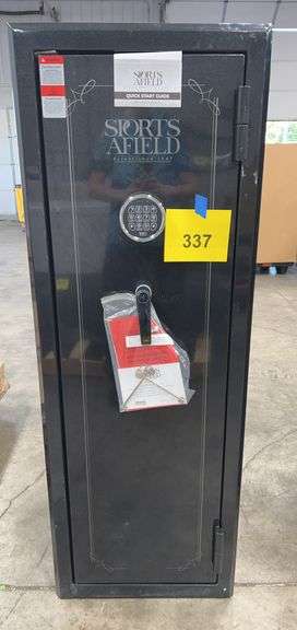 SPORTS AFIELD 18 GUN FIRE & SECURITY SAFE W/ KEYS - BLACK - Earl's ...