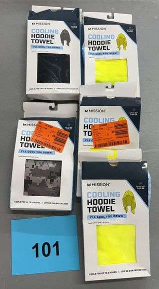 (5) MISSION COOLING HOODIE TOWELS