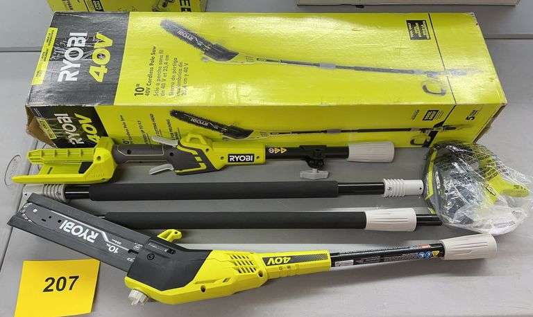 RYOBI 10" 40V CORDLESS POLE SAW W/ BOX (TOOL ONLY)