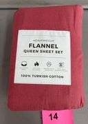 HEAVYWEIGHT FLANNEL QUEEN SHEET SET - PINK