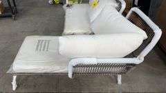 2PC PATIO LOVESEAT - GREY & WHITE