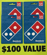 (4) DOMINO'S $25 GIFT CARDS ($100 TOTAL VALUE)