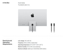 APPLE STUDIO DISPLAY (TILT & HEIGHT ADJUSTABLE) STANDARD GLASS IN BOX - SILVER (MODEL MK0Q3LLA)