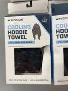 (6) MISSION COOLING HOODIE TOWELS - BLACK