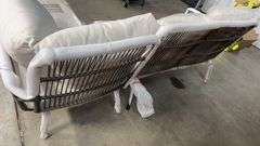 2PC PATIO LOVESEAT - GREY & WHITE