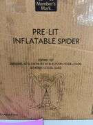 PRE LIT INFLATABLE & FURRY SPIDERS IN BOXES