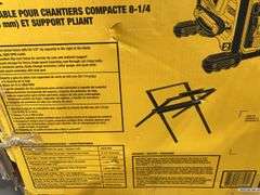DEWALT 8-1/4" COMPACT JOB SITE TABLE SAW & STAND IN BOX