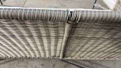 AS IS - 3PC ALL WEATHER PATIO SET - GREY & WHITE