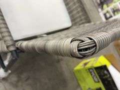 AS IS - 3PC ALL WEATHER PATIO SET - GREY & WHITE