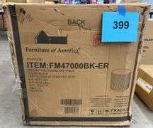 FURNITURE OF AMERICA ROUND END TABLE IN BOX - BLACK