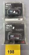 (2) SKIL PWRCORE 20V LITHIUM BATTERIES