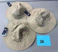 (3) MISSION COOLING HATS - BEIGE