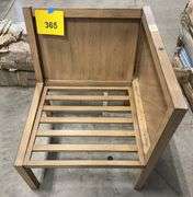 AS IS - ALL WEATHER PATIO CORNER CHAIR - BROWN