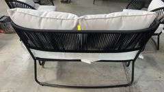 3PC ALL WEATHER PATIO SET - BLACK & WHITE