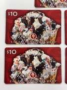 (5) COLD STONE CREAMERY $10 GIFT CARDS ($50 TOTAL VALUE)