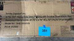 AS IS - SEVILLE CLASSICS 6 TIER SHELVING RACK IN BOX - RED