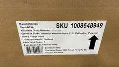 STAINLESS STEEL CHIMNEY EXTENSION IN BOX