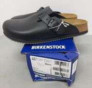 BIRKENSTOCK BOSTON BS SHOES SIZE 40 W/ BOX - BLACK