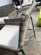 AS IS - 3PC ALL WEATHER PATIO SET - GREY & WHITE