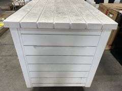 AS IS - KETER DECK BOX - WHITE