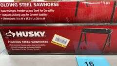 HUSKY FOLDING STEEL SAWHORSE IN BOX