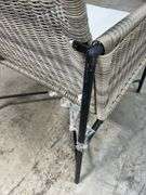 AS IS - 3PC ALL WEATHER PATIO SET - GREY & WHITE