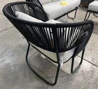 3PC ALL WEATHER PATIO SET - BLACK & WHITE
