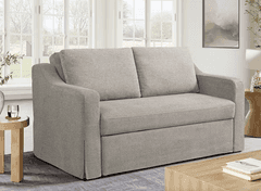 SERTA HADDINGTON CONVERTIBLE LOVESEAT IN BOX - FLAX