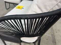 3PC ALL WEATHER PATIO SET - BLACK & WHITE