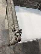 AS IS - 3PC ALL WEATHER PATIO SET - GREY & WHITE