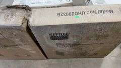 AS IS - (2) SEVILLE CLASSICS WALL CABINETS IN BOXES - GRAPHITE & RED