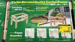 NEW CEDAR ELEVATED BUCKET GARDEN FRAME IN BOX