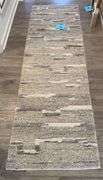 8FT RUNNER RUG - BEIGE/GREY