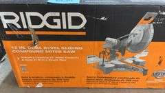 RIDGID 12" DUAL BEVEL SLIDING COMPOUD MITER SAW IN BOX