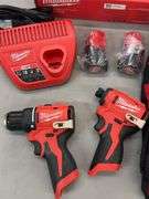 MILWAUKEE M12 SUBCOMPACT BRUSHLESS 2-TOOL COMBO KIT W/ BOX