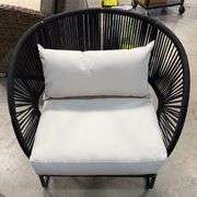 3PC ALL WEATHER PATIO SET - BLACK & WHITE