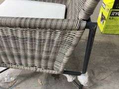 AS IS - 3PC ALL WEATHER PATIO SET - GREY & WHITE