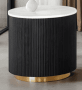 FURNITURE OF AMERICA ROUND END TABLE IN BOX - BLACK