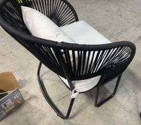 3PC ALL WEATHER PATIO SET - BLACK & WHITE