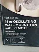HAMPTON BAY 16" OSCILLATING WALL MOUNT FAN IN BOX