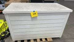 AS IS - KETER DECK BOX - WHITE