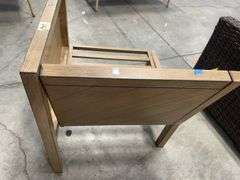 AS IS - ALL WEATHER PATIO CORNER CHAIR - BROWN