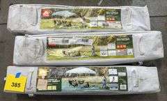 AS IS - (3) OZARK TRAIL 10FTx10FT SIMPLE PUSH CANOPIES IN BAGS