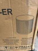 FURNITURE OF AMERICA ROUND END TABLE IN BOX - BLACK