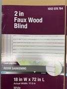 (2) 2" FAUX WOOD BLINDS IN BOXES