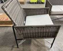 AS IS - 3PC ALL WEATHER PATIO SET - GREY & WHITE