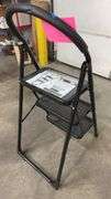 SIMPLI FURNISHED 3 TIER FOLDING STEP LADDER - BLACK